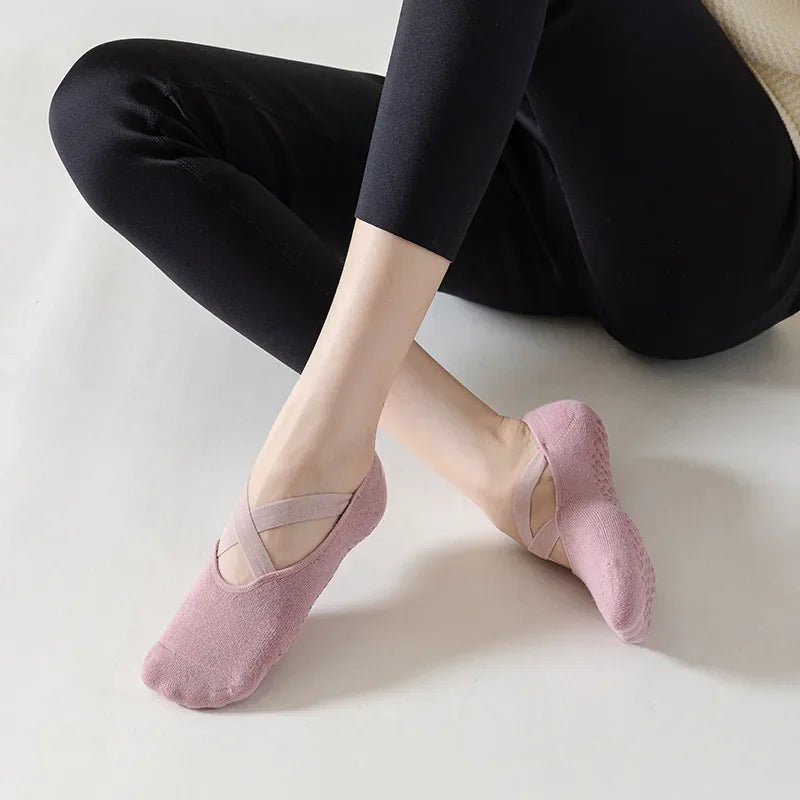 1Pair Professional Women Yoga Socks Silicones