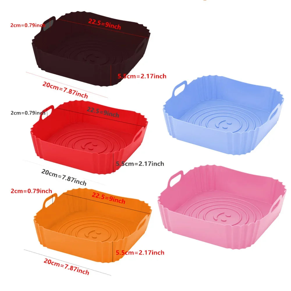 Reusable Airfryer Pan Liner Accessories Silicone