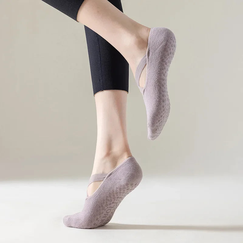 1Pair Professional Women Yoga Socks Silicones