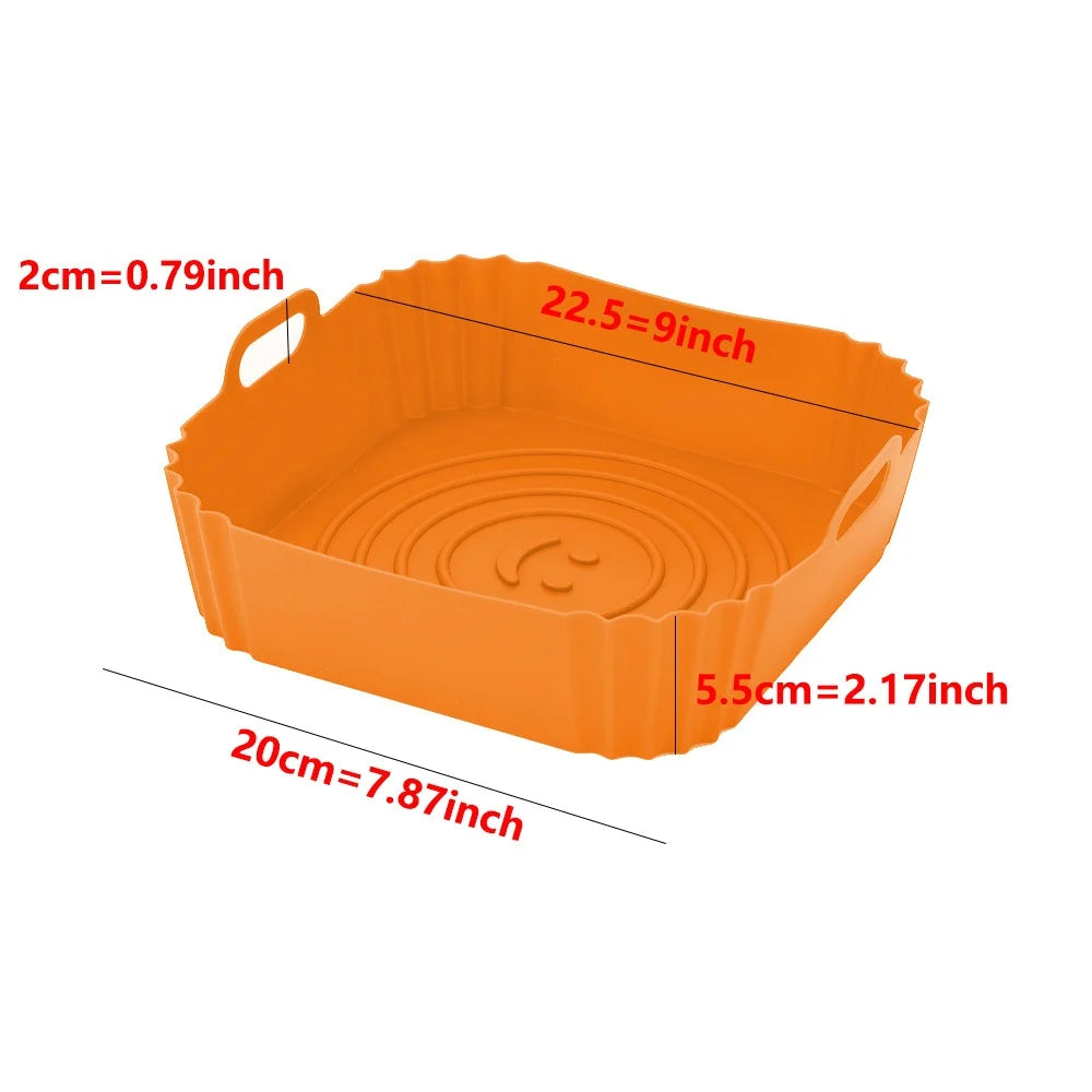 Reusable Airfryer Pan Liner Accessories Silicone