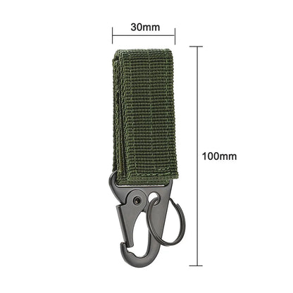 3Pcs Tactical Carabiner Outdoor EDC Keychain Nylon